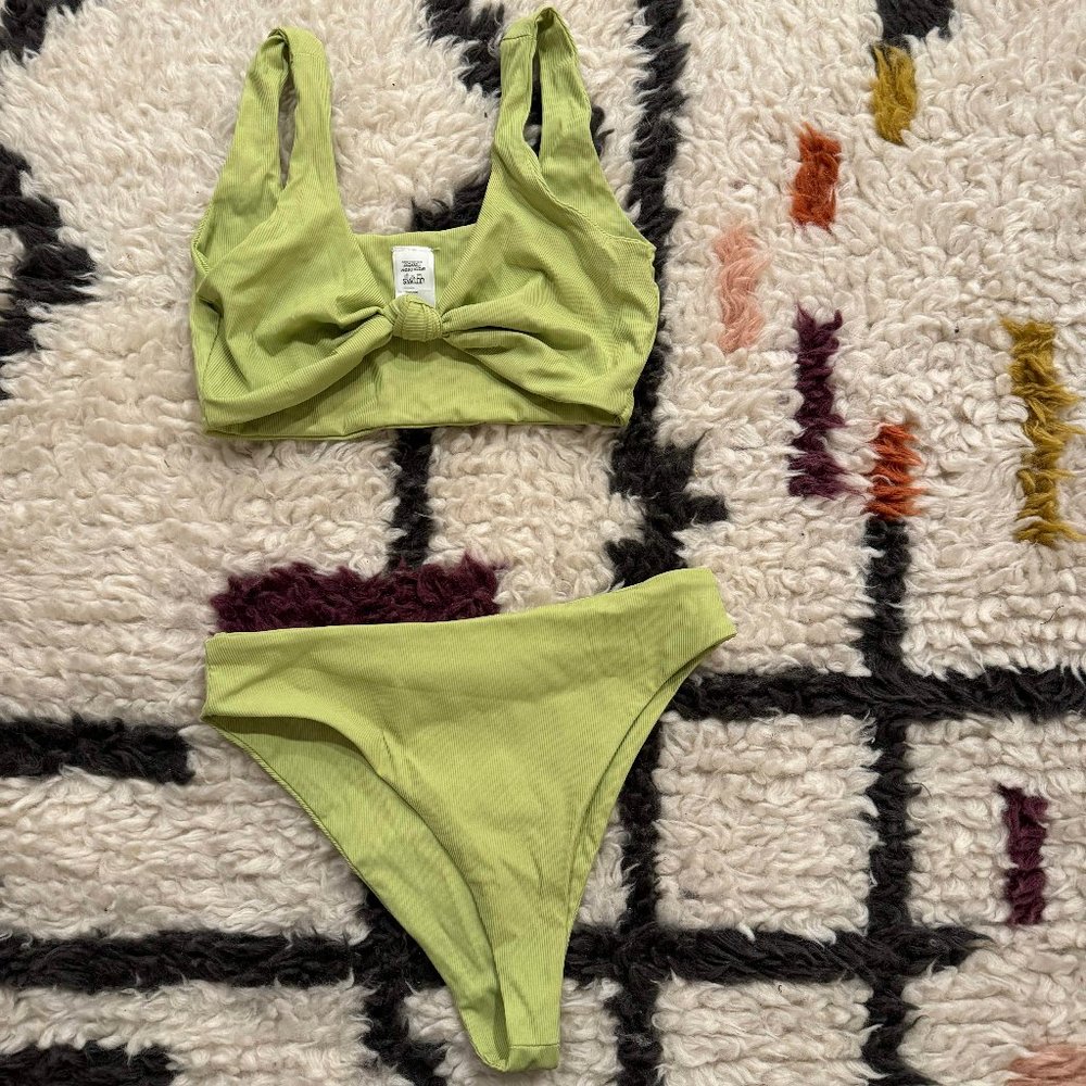 TWO Naked Wardrobe Bikins NEVER WORN. Light Green & Pink in Medium